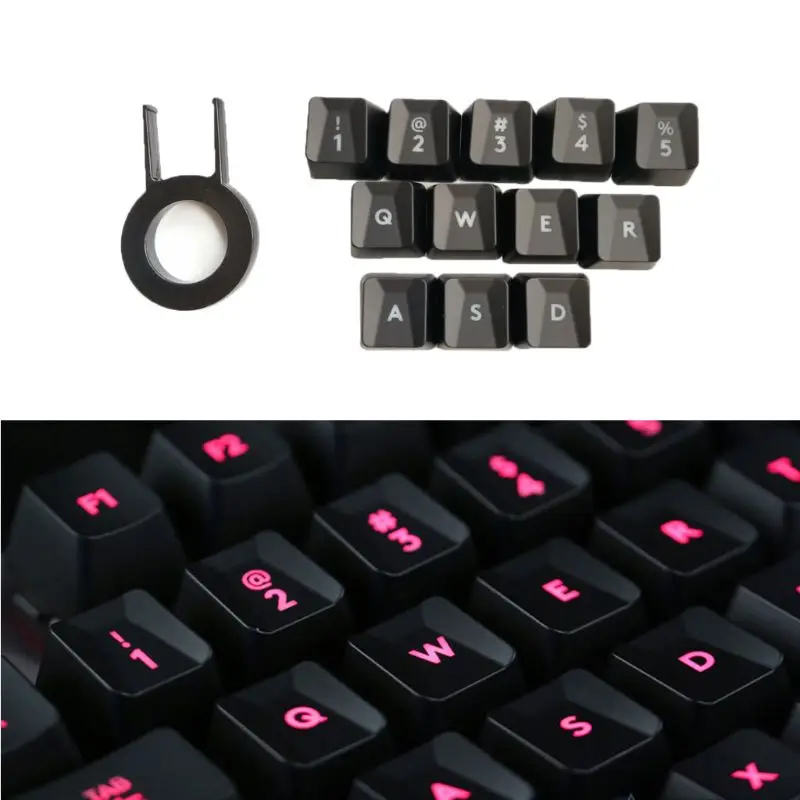 12Pcs Bump Keyboard Keycaps for logitech G413 G910 G810 G310 G613 K840 Romer-G Switch Mechanical Keyboard Backlit Keycap