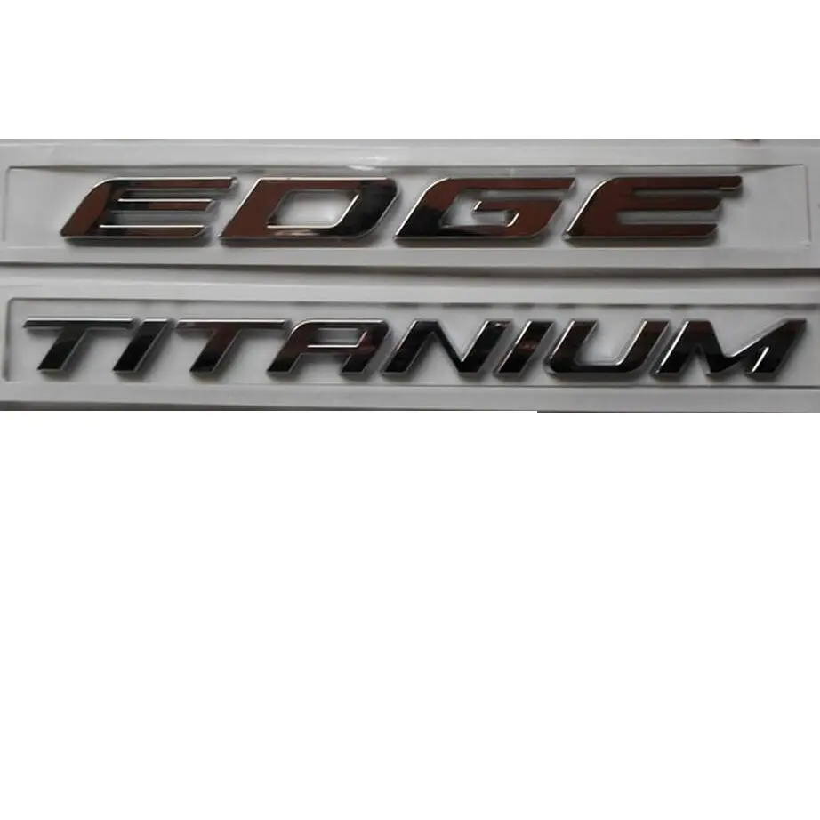 

" EDGE TITANIUM " Chrome ABS Car Trunk Rear Number Letters Badge Emblem Decal Sticker for Ford