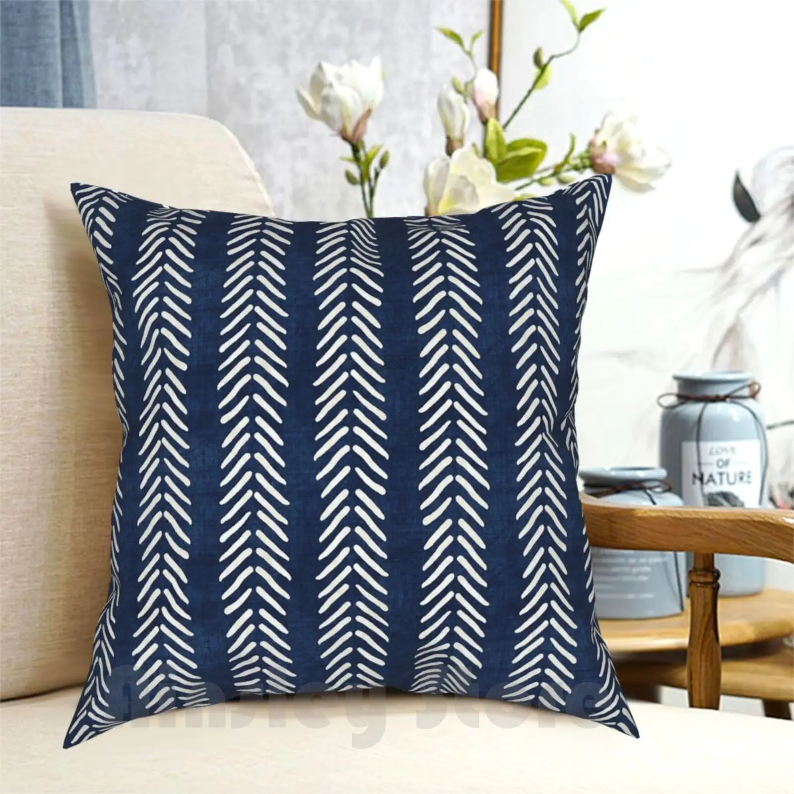 

Mud Cloth Small Arrows In Indigo Pillow Case Printed Home Soft Throw Pillow Mud Cloth Mudcloth Bohemian Tribal Ethnic