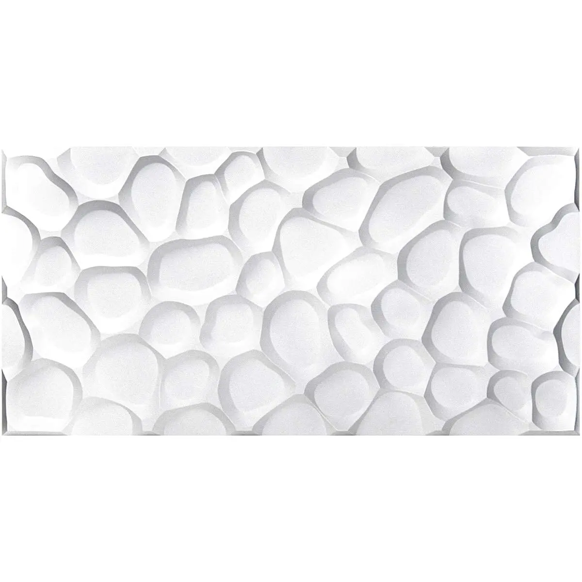 Art3d 60x120cm  Large PVC 3D Wall Panel Sandpits in White for Living Room Bedroom,Lobby,Office,Shopping Mall (6PCS)