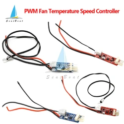 4 drutu Mini DC 5V 12V wentylator PWM temperatury przełącznik regulatora prędkości moduł kontroli temperatury wyłączy się automatycznie, gubernator