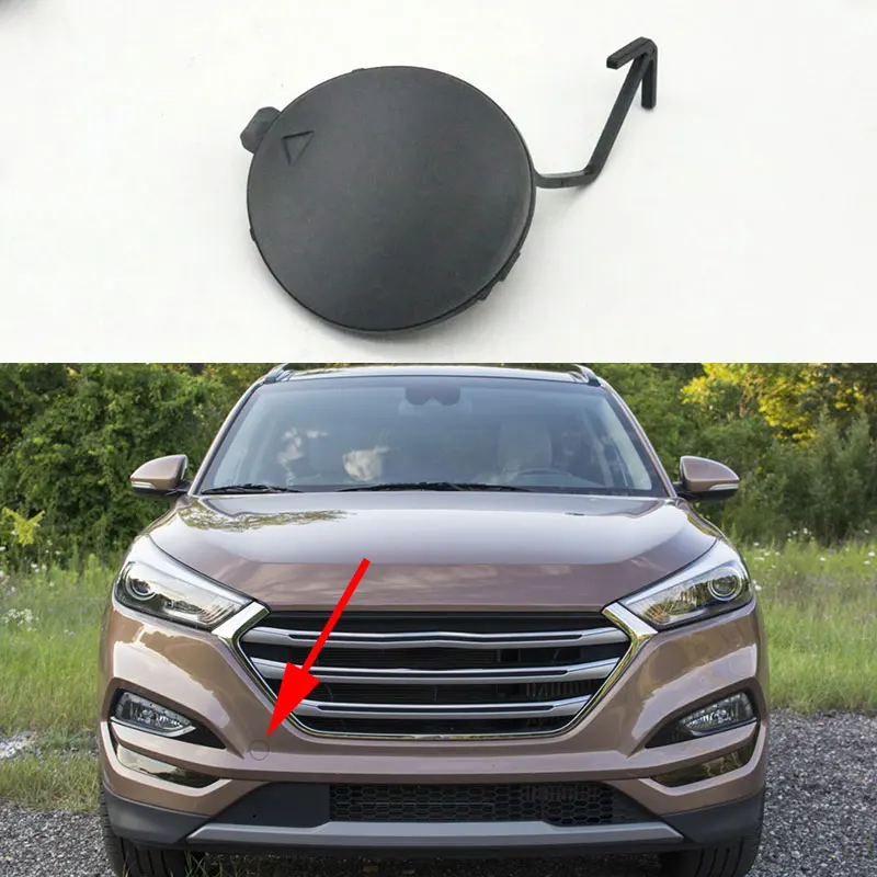 For Hyundai Tucson 2016 2017 2018 Front Bumper Towing Hook Eye Cover Trailer Cap Base Color