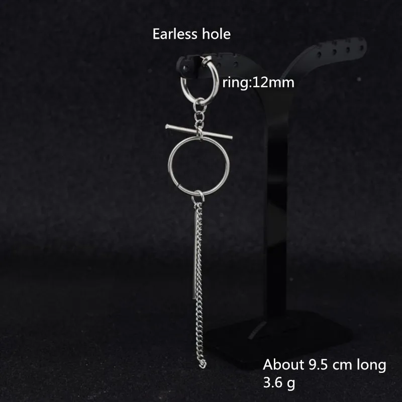 1Pair Tassel 2019 Korea Drop Earrings Pendant Drop male ear Accessories Fashion Wild Star Rings Asymmetrical male Earring Men