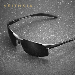 VEITHDIA Men Sunglasses Brand Designer Aluminum Polarized UV400 Lens Sports Driving Outdoor Sun Glasses Eyewear For Male 6518