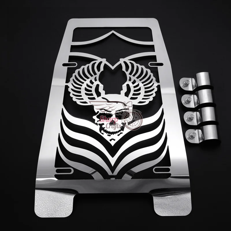 Motorcycle Skull Radiator Grill Cover Protector Water Tank Cooler Cap For YAMAHA XVS1100 1100 Drag Star Classic Custom 1999-2012 view 3