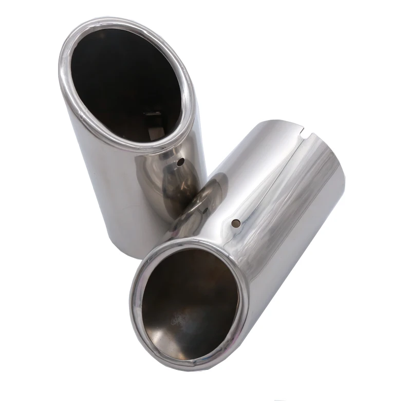 1 Pair Car Rear Exhaust Tail Pipe Muffler Throat For Volkswagen VW golf 5 6 7 Jetta 6 Scirocco Sagitar Passat B6 B7 B8 1.4T TSI