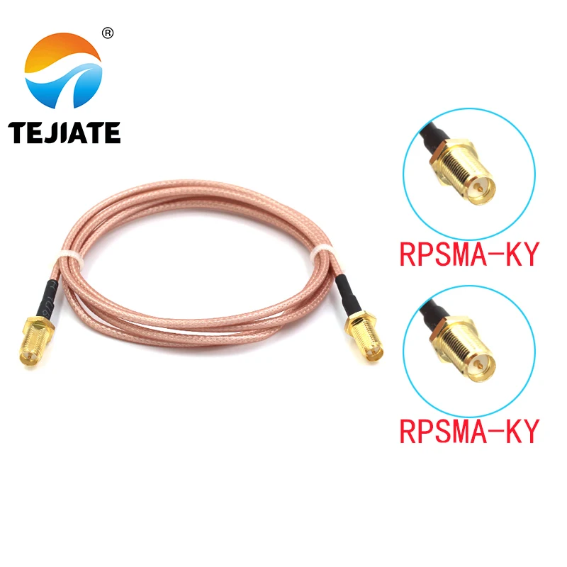 

1PCS TEJIATE RPSMA Adapter Cable RPSMA-KY Convert RPSMAKY 8-90CM 1M 1.5M 2M Length Connector RG316 Wire
