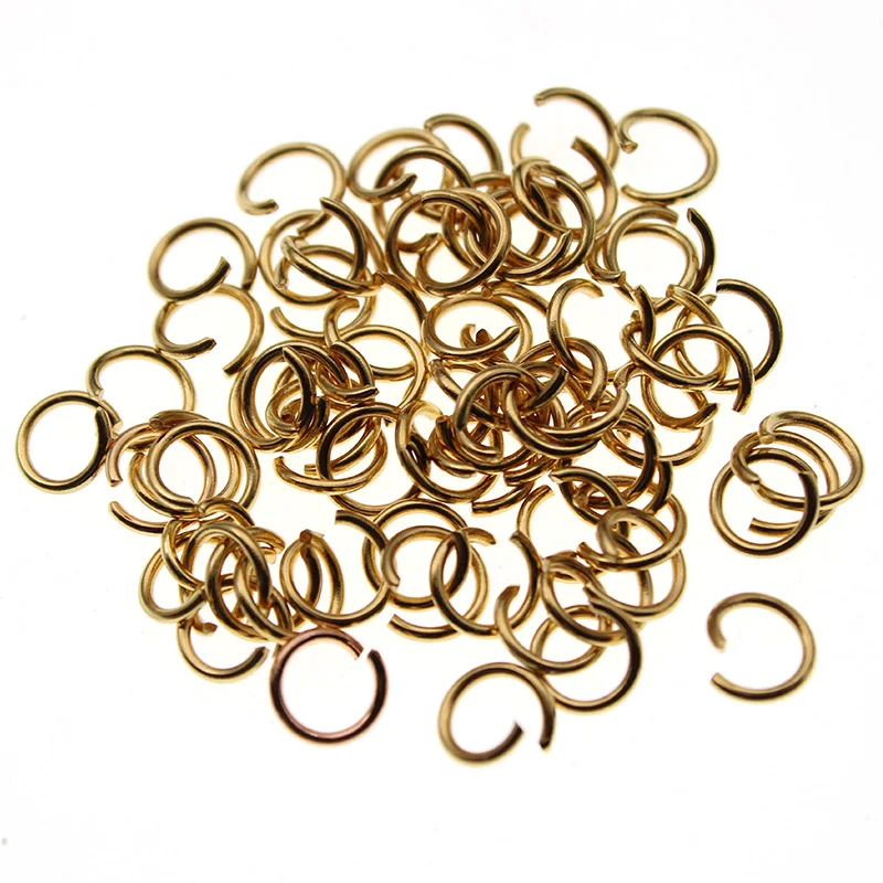 100pcs Rose Gold Stainless Steel Jump Rings Sigle Split Loops Open Jump Rings & Split Rings For DIY Jewelry Making 3 4 5 6mm