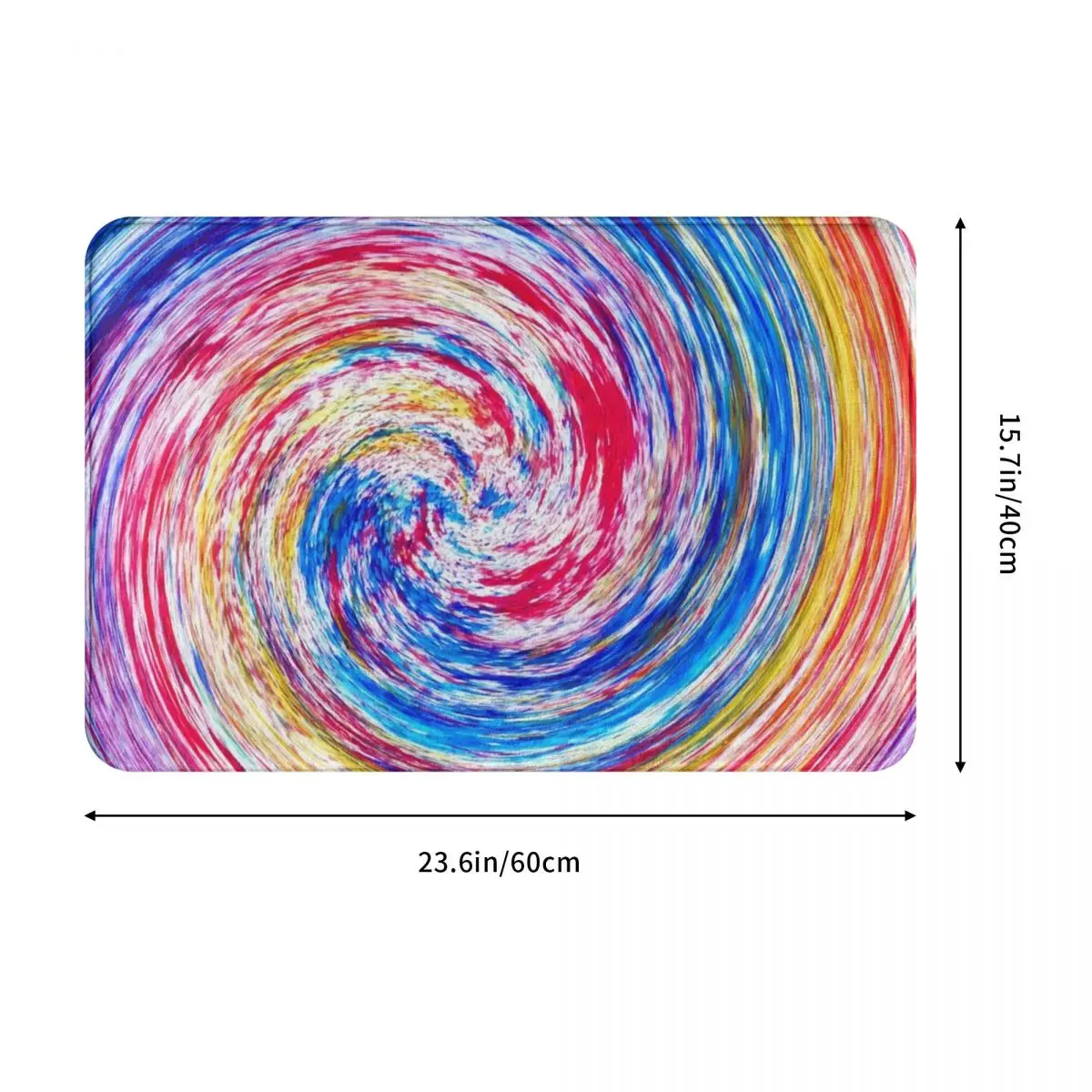 Colorful Ink Spiral Polyester Doormat Rug carpet Mat Footpad Anti-slip Water oil proof Corridor Kitchen Bedroom balcony toilet