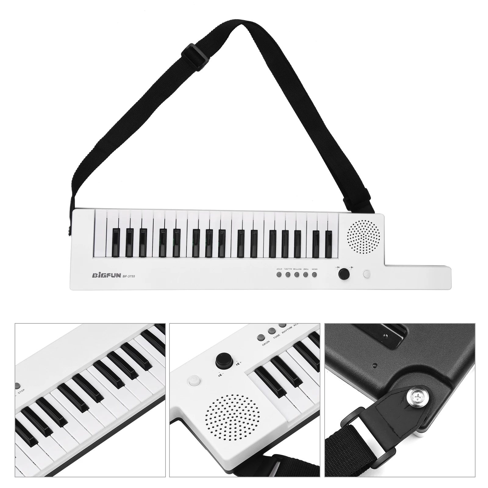 Guitar Electronic Piano with Keyboard 37-Key Electronic Keyboard Piano Rechargeable Children' s Piano Musical Instruments