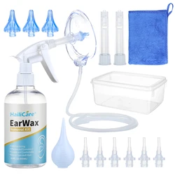 500ml Ear Wax Washing Kit Irrigation Water Washing Syringe Squeeze Bulb Ear Cleaner Set Plastic Ear Wax Removal Tool Adults Kids