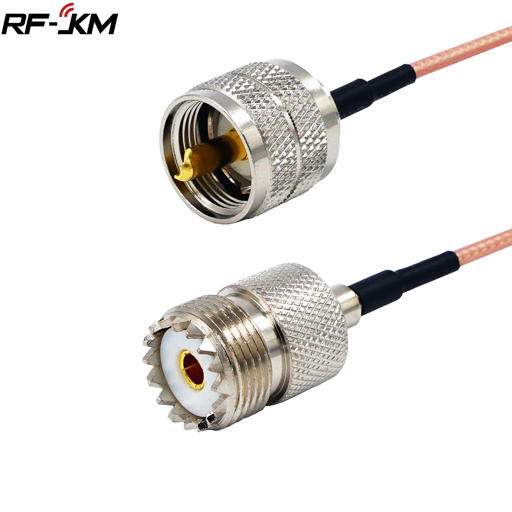 UHF PL-259 Male to UHF SO-239 Female RG316 Antenna Extension Cable Pl259 Pigtail connector for CB Radio Ham Radio FM Transmitter