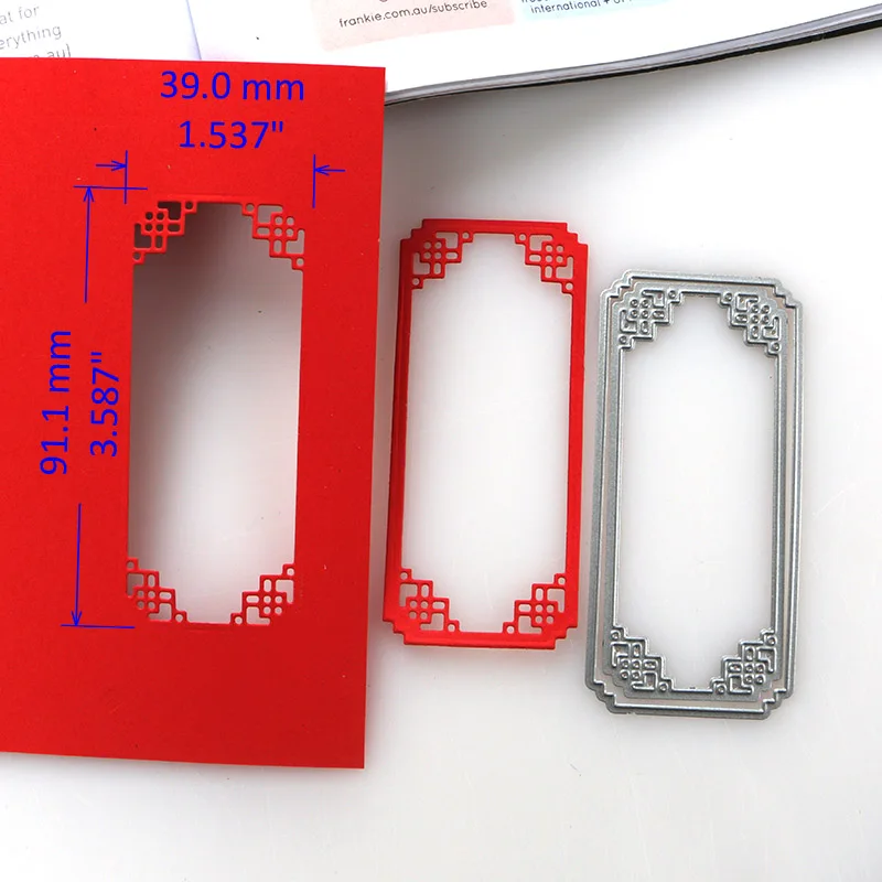 DUOFEN METAL CUTTING DIES Happy New Year frame stencil DIY Scrapbook Paper Album 2020 new