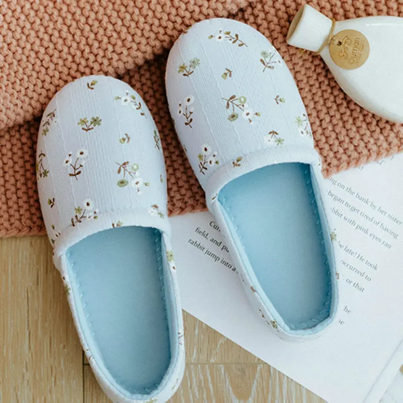 Summer Thin Bag Heel Small Fresh Breathable Home Soft Sole Indoor Spring Non Slip Cotton Women Slippers Wome Adult Famel Shoes