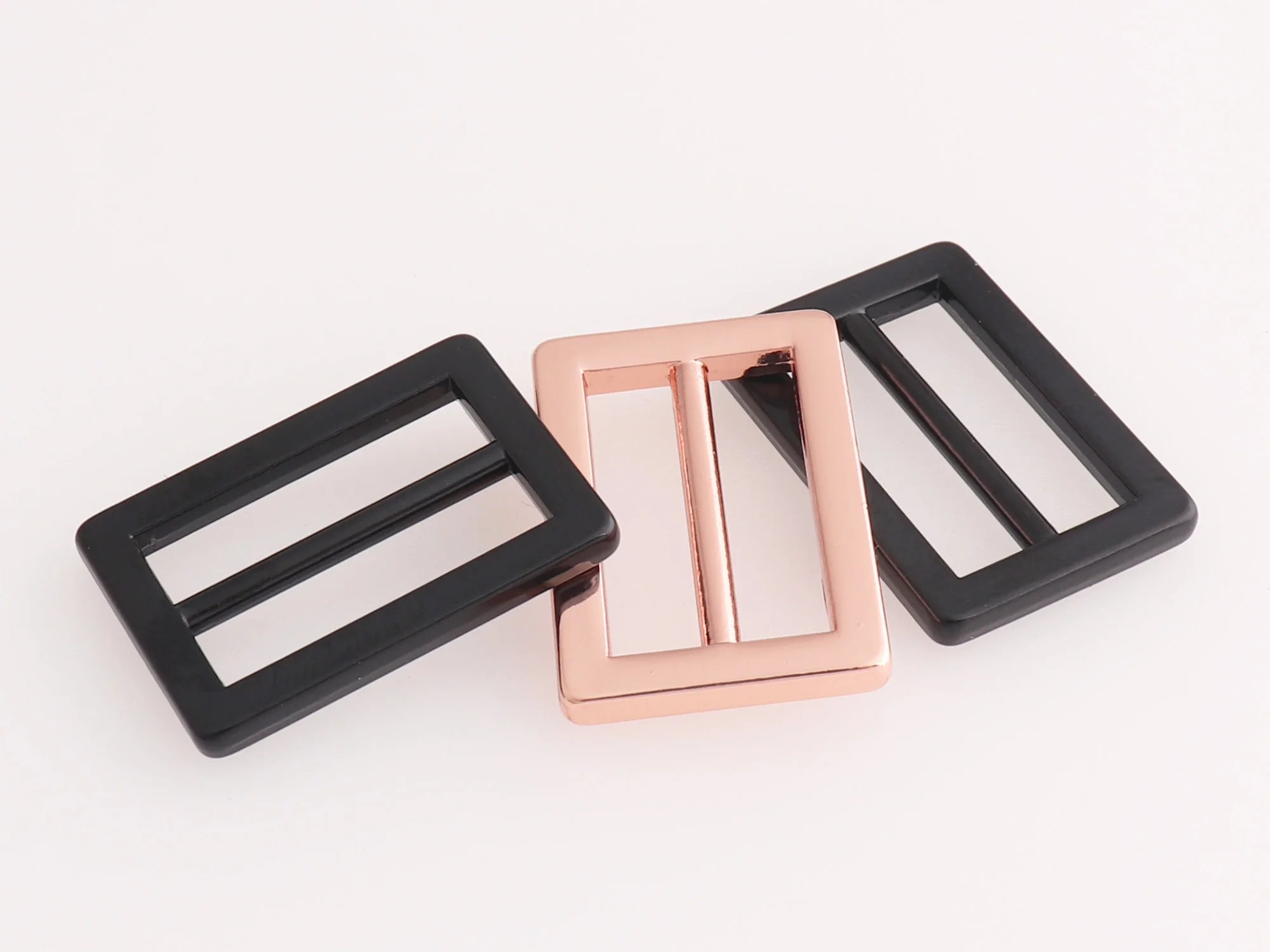 Rose Gold Buckles Strap Slider Fastener 3/4 inches Release Belt Buckles Web Rectangle Rings Sewing Hardware