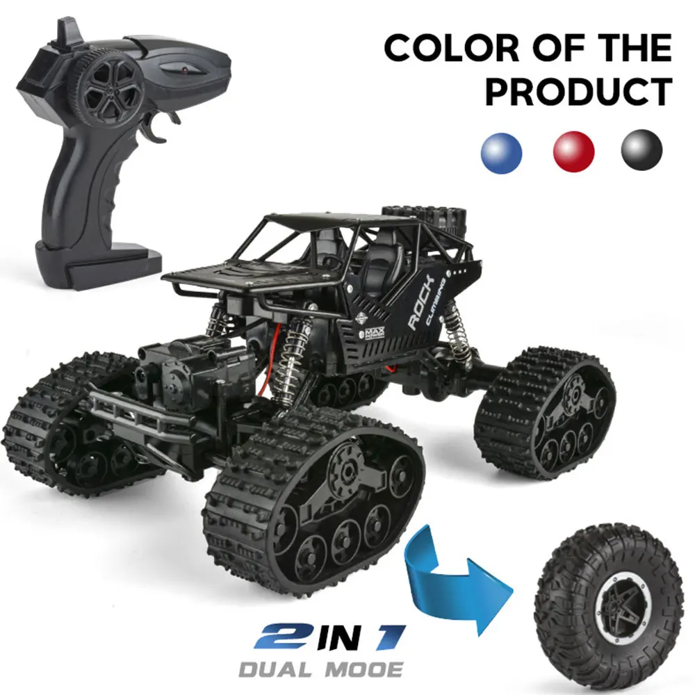 1:14 rcクローラクライミングrc車バギースタントカー2in1キャタピラ