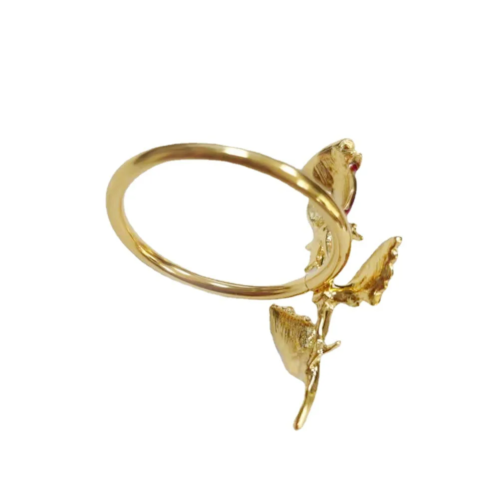 

Кольцо для салфеток, декоративный декор со стразами, обеденный стол, элегантный цветок розы для свадьбы, домашний декор, званый ужин