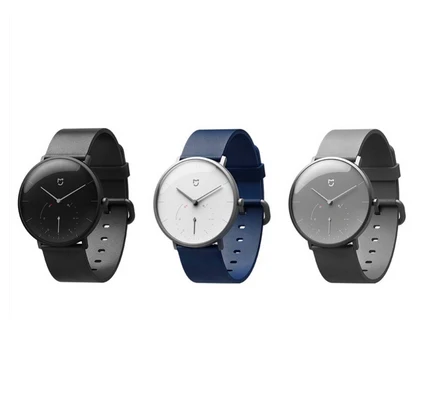 XIAOMI Mi Mijia QUARTZ Smart Watch Original Mi with Double Dials Alarm Sport Sensor Pedometer Time Leather Mi HomeAPP Luxury New