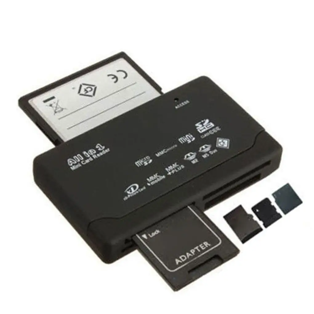 Mini di Memoria Lettore di Schede All in One Card Reader USB 2.0 480Mbps Carta di lettore di Schede di TF MS M2 XD CF Micro SD Carder Reader