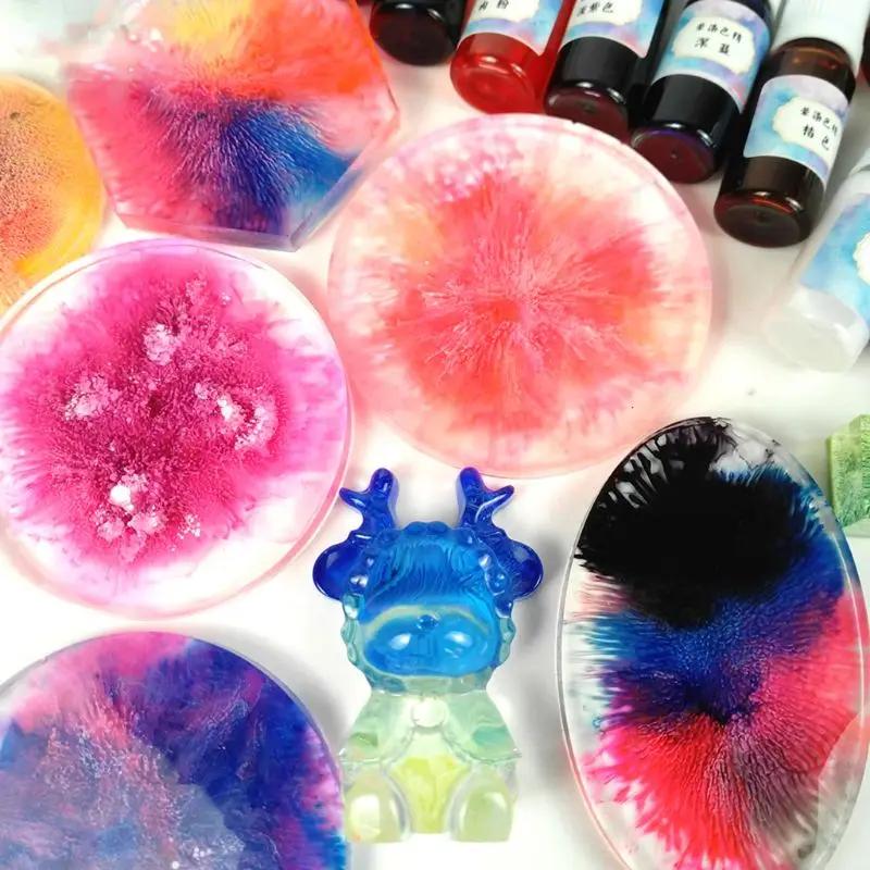 12 Colors Art Ink Natural Resin Pigment Kit Liquid Colorant Dye Ink Diffusion UV Epoxy Resin Jewelry Making Tools