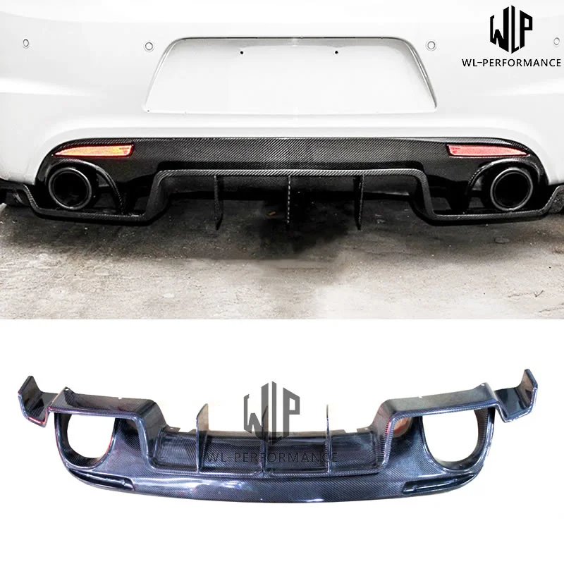 Vw Carbon Fiber Rear Bumper Lip Diffuser Bilateral Single Out Car Styling for Volkswagen Scirocco r Ksd Sytle Car Body Kit