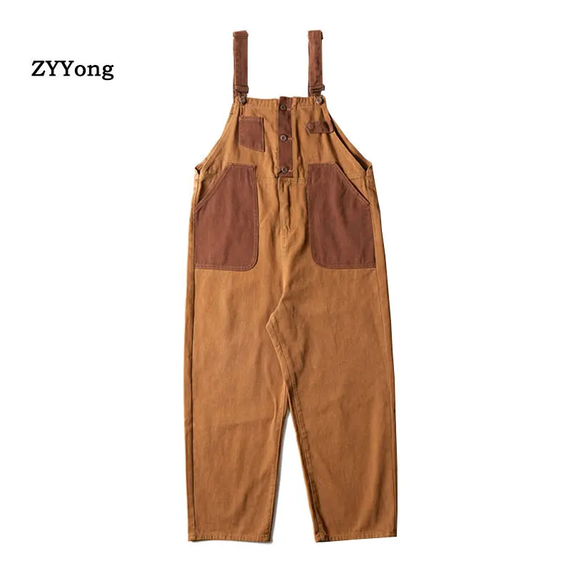 2020 Men's Jumpsuits Men Multi-Pocket Cargo Pants Men Trousers Casual Loose Men's Brand Men Hip Hop Overalls Streetwear