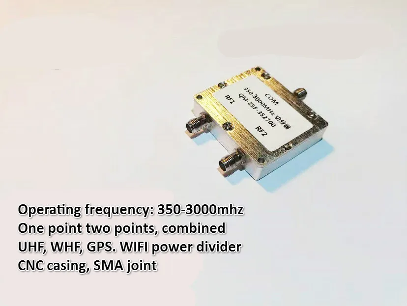 

Microwave Power Splitter Combiner 350-3000M 1-to-2 GPS WiFi Power Splitter VHF Power Splitter