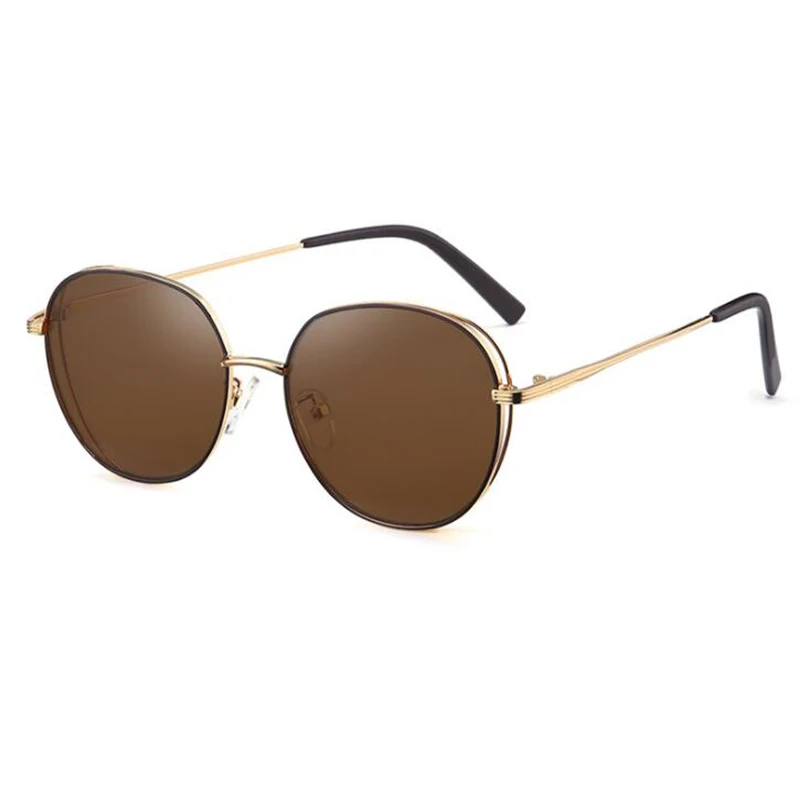 Women Hollow Oval Polarized Myopia Sunglasses Metal Hinge Minus Lens Round Prescription Sun Glasses Diopter 0 -0.5 -0.75 To -6.0