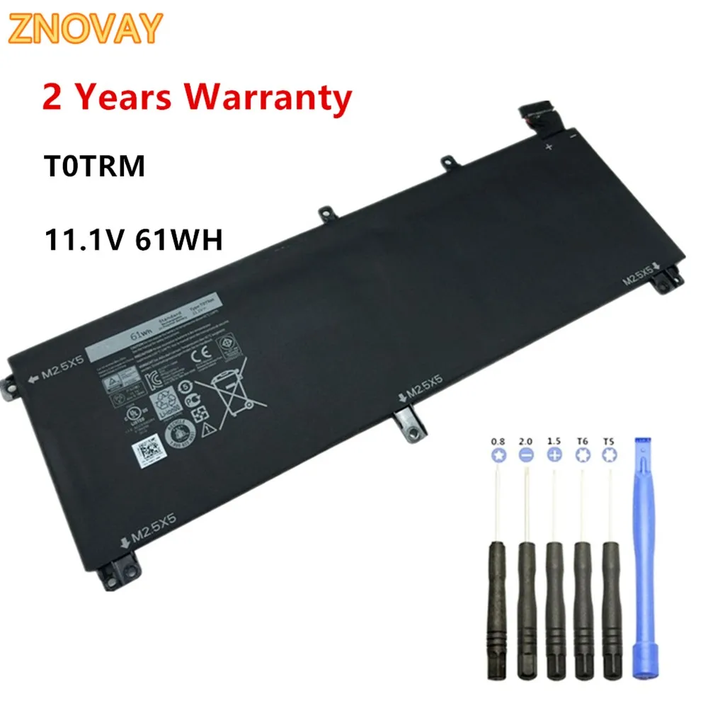 ZNOVAY 11.1V 61WH T0TRM Notebook Battery For Dell Precision M3800 15 (9530) Series Laptop Battery 7D1WJ Y758W Laptop Battery
