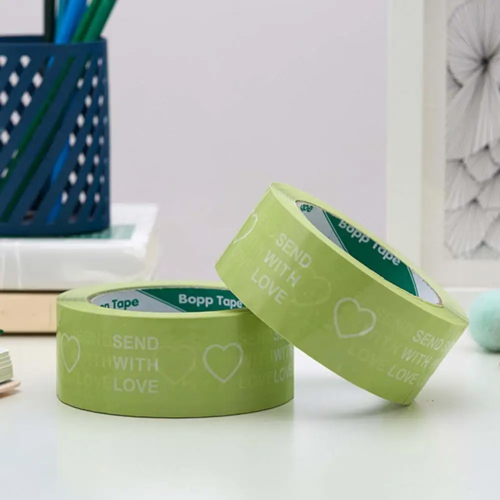 1 rotolo Matcha verde nastro da imballaggio trasparente modello elastico nastro sigillante robusto ad alta viscosità custodia impermeabile nastro sigillante per fai da te