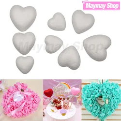 Polystyrene Styrofoam Heart Modelling Foam Solid Heart For Valentine Christmas Wedding Party DIY Craft Decoration Supplies