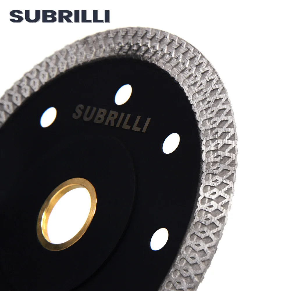 SUBRILLI 4" Super Thin Diamond Saw Blade Hot Pressed Sintered Cutting Wheel Ceramic Tile Porcelain Granite Circular Saw Blade
