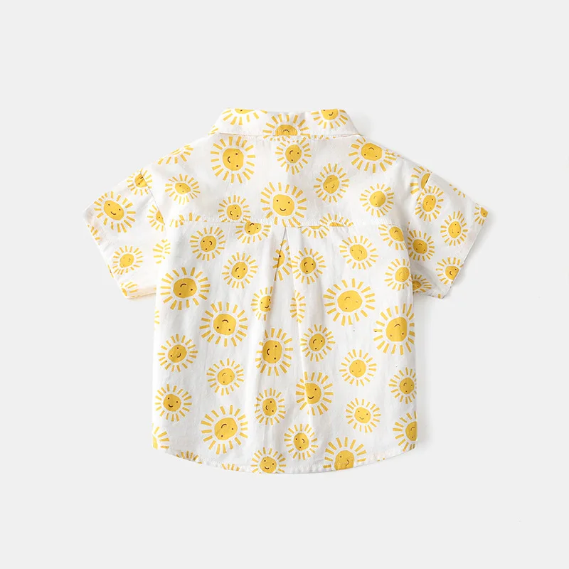 Summer Happy Sun Boys Shirts Cute Beach Vacation Girls Tops T-shirt Outfit Children's Clothes