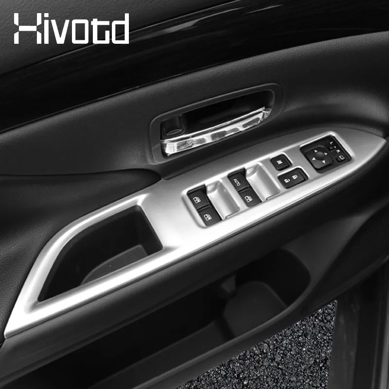 Hivotd Window Button Cover Anti-wear Parts Interior Trim Styling Protection Car Accessories For Mitsubishi Outlander 3 2016-2022