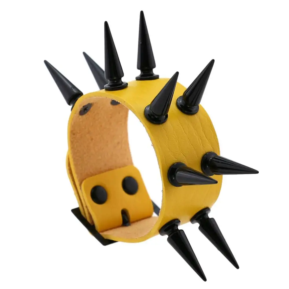 DIEZI Gothic Harajuku Black Rivet Wrap Bracelet PU Leather Bracelet For Women Men Vintage Punk Wide Bangles 2022 New Jewelry