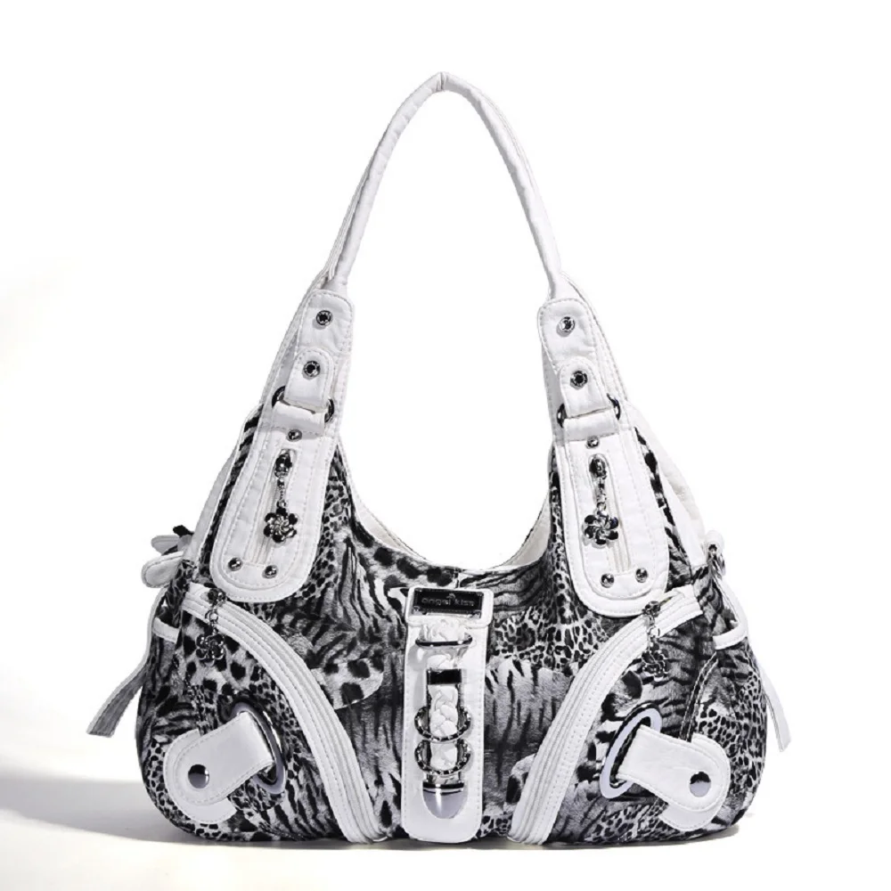 Angelkiss Damen-Handtaschen, Leoparden-Umhängetasche, Handtasche mit Top-Griff, modische Umhängetasche, Knödel-Umhängetasche, Tragetasche, große Geldbörse – Detail 18