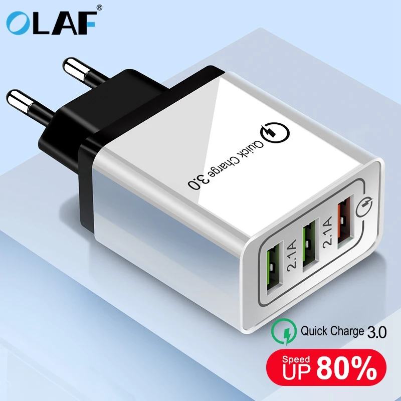 Olaf USB Charger quick charge 3.0 for iPhone X 8 7 iPad Fast Wall Charger for Samsung S9 Xiaomi mi 8 Huawei Mobile Phone Charger