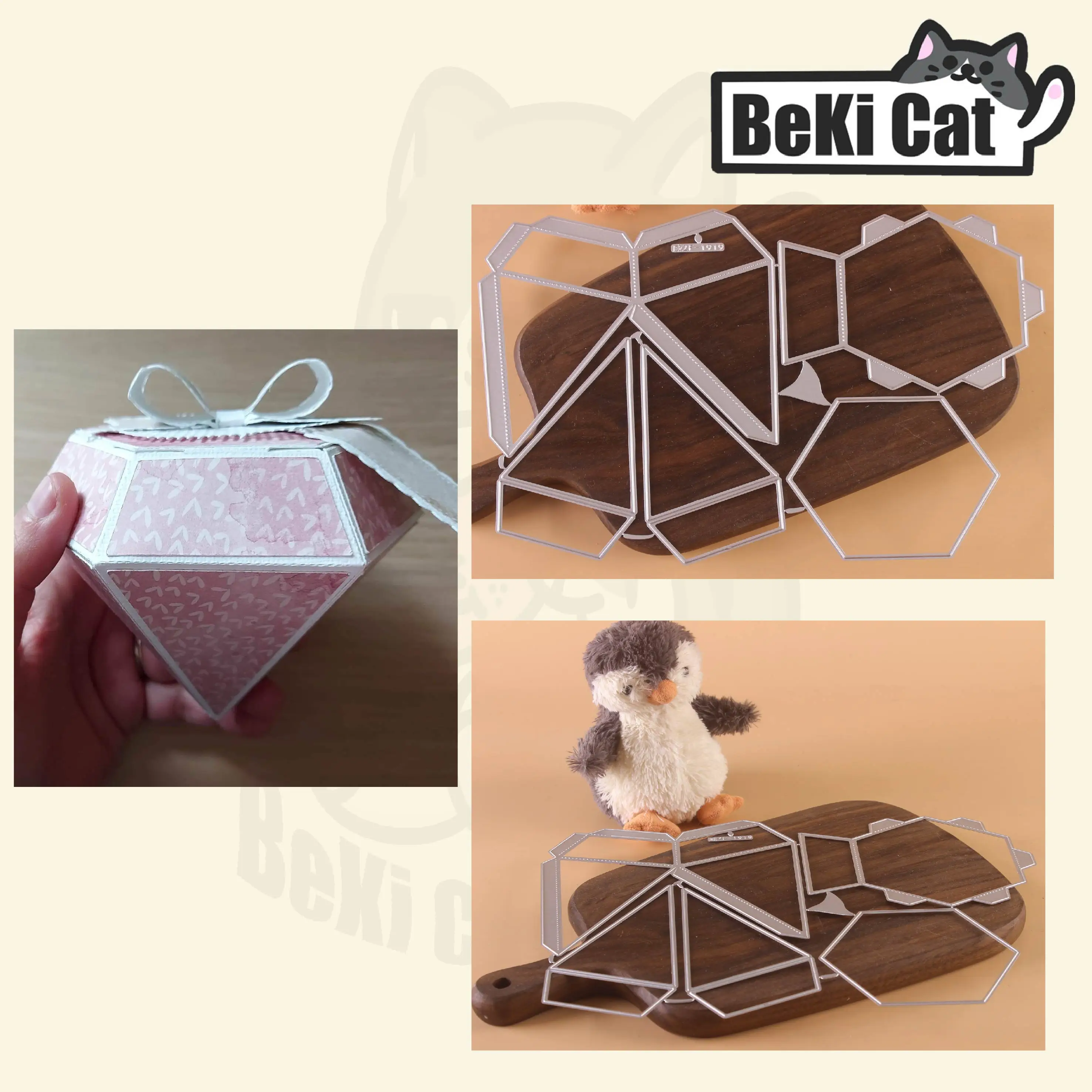 

Cutting die Diamond Gift BoxCDS Stencils for DIY Scrapbooking photo album Decorative DIY Paper Cards