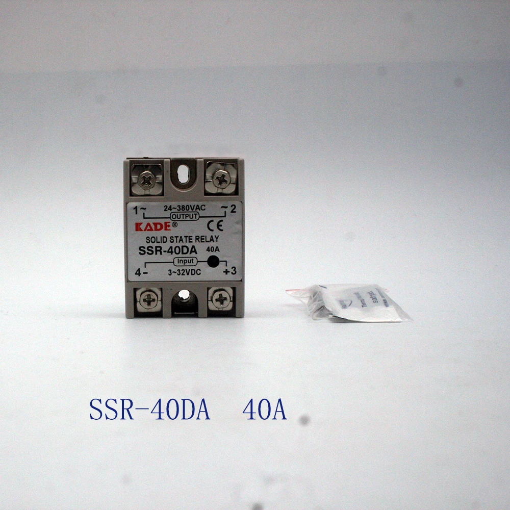 SSR -10DA/25DA/ 40DA/50DA DC Control AC SSR White Shell Single Phase Solid State Relay