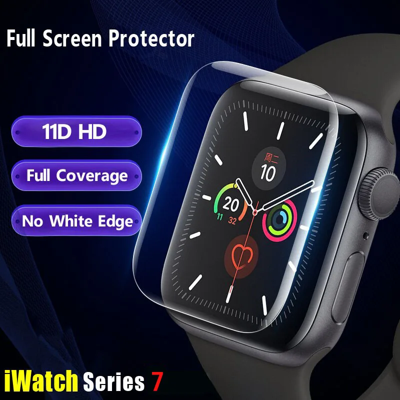 Screen Protector For Apple Watch 45mm 41mm 41 45 mm iwatch Soft Film watch accessories apple watch series 7