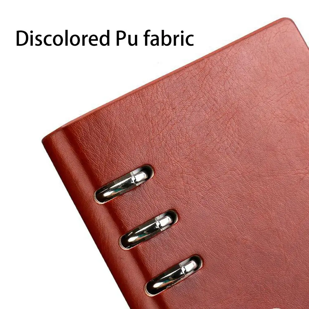 ขายร้อน!!! A5 6-Ring Binder Notebook Faux หนังการเขียนวารสาร Diary Planner