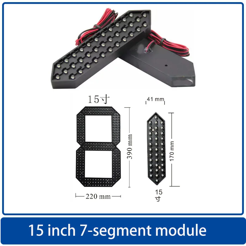 15 Inches 7-Segment of the Number Module,LED clock screen / Oil price screen Module,Outdoor highlight screen，7-segment numbers