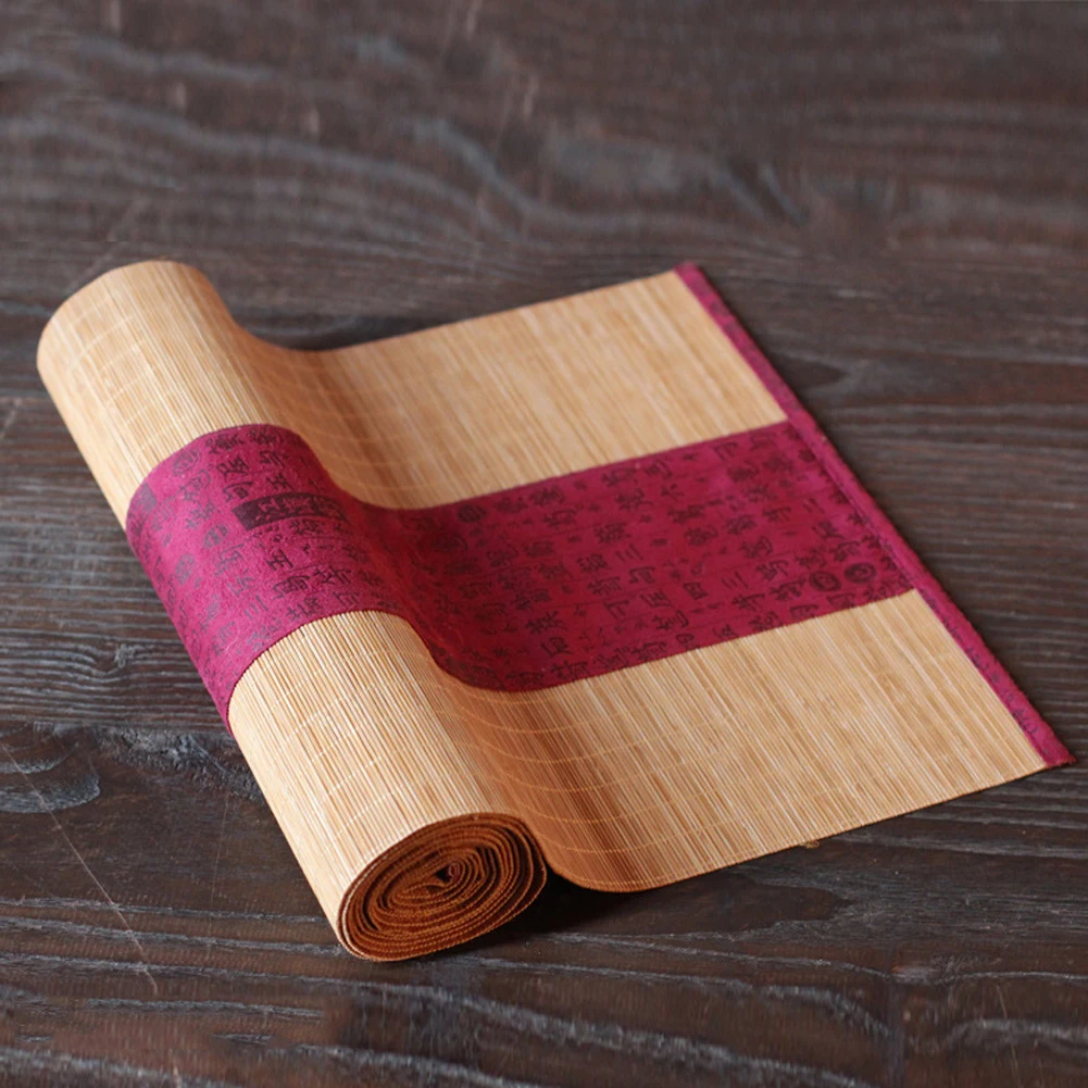 Japanese Bamboo Mats Table Runners Curtains Table Cover Kung Fu Tea Mat Home Decor Coffee Tablecloth
