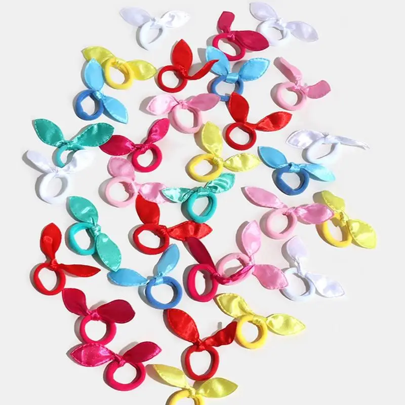 Bonito menina crianças laços de cabelo pequeno arco de cabelo elástico de borracha goma de cabelo bonito bowknot scrunchy acessórios de cabelo hairband