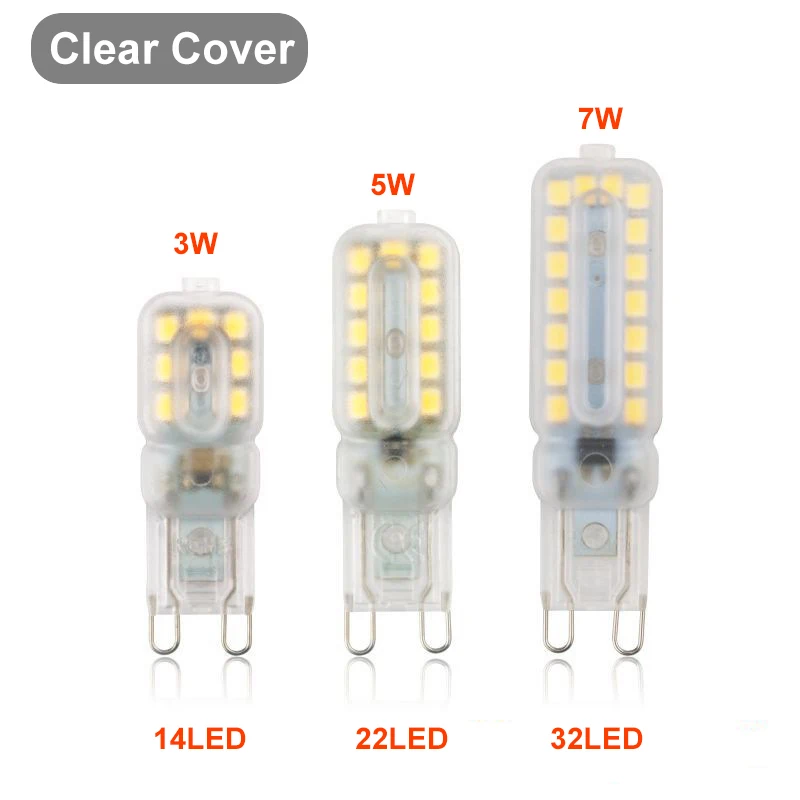 Imagem -02 - Dimmable Lâmpadas Led 220v 110v Holofotes 2835 Casa Brilhante Lâmpadas do Candelabro 3w 5w 7w Substituir 30w 40w Ampola de Halogéneo Pcs g9