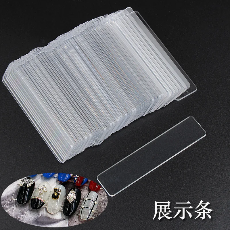 1 Set False Nails Tips Display Show Stand Holder Rectangle Nail Art Display Board Card Practice for Gel Polish Salon Tools TR151