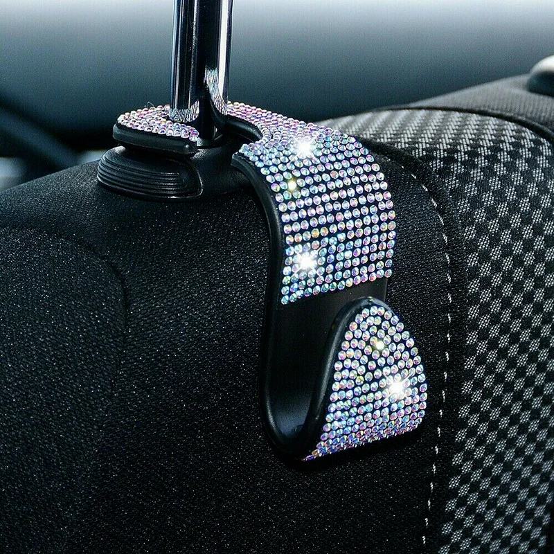 

Universal Bling Diamond Car Seat Back Hook Purse Hanger Bag Organizer Holder Clip Accessories Portable Car Interior Accessories