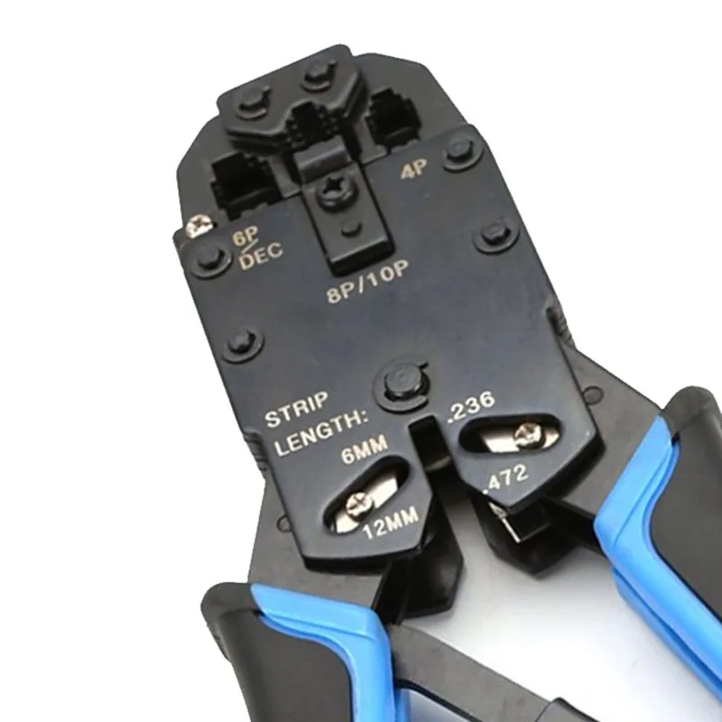 Modułowe szczypce do zaciskania Rj45 narzędzie do zaciskania ręczne przewody kablowe sieciowe 10 p10c, 8 p8c/RJ-45,6 p6c/RJ-12,6 p4c/RJ-11