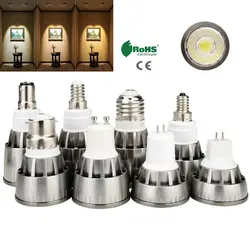 GU10 Dimmable COB LED Spotlight Bulb Lamp E12 E14 E27 GU5.3 B15 MR16  DC 12V 7W 9W 12W 110V 220V 85-265V Super Bright Aluminum