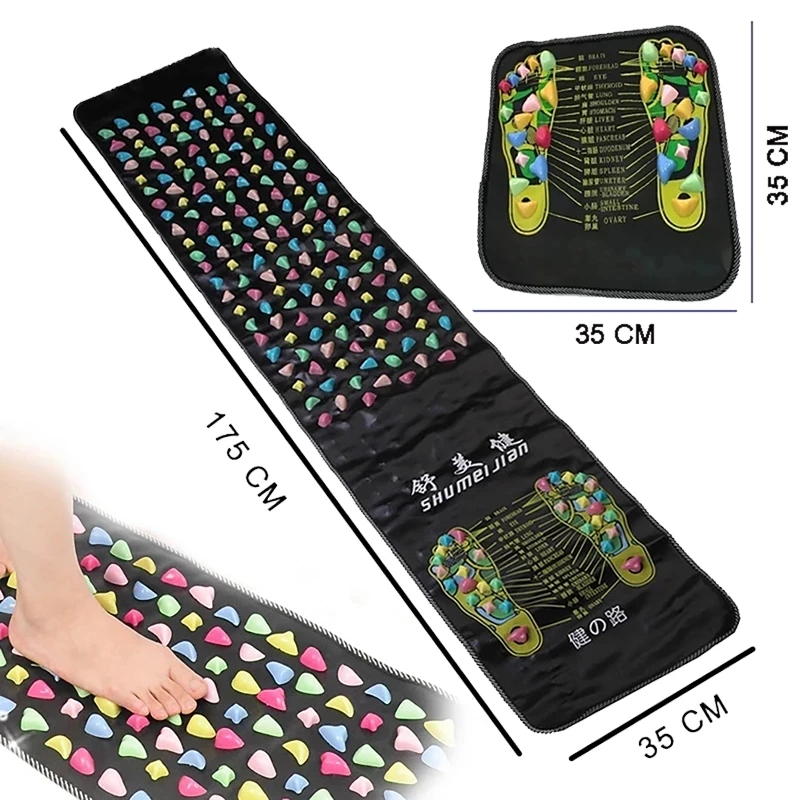 

Foot Massager Mat Feet Acupressure Relaxation Pain Relieve Points Reflexology Walk Stone Physiotherapy Health Care Tool